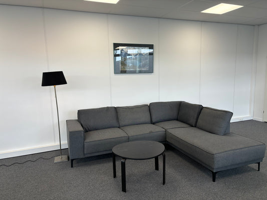 Moderne L-vormige Sectionale Bank met Chaise Longue - Donkergrijs