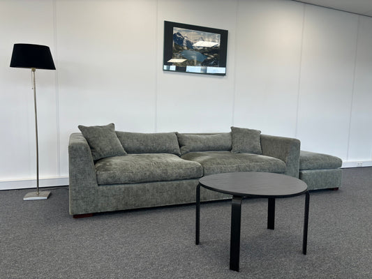 "Luxe Groene Velvet Bank met Losse Kussens - Modern Comfort"